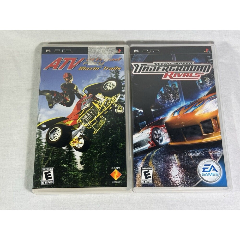 Need for Speed Underground + ATV Blazin’ Trails — Sony PSP, 2 Games - Tested